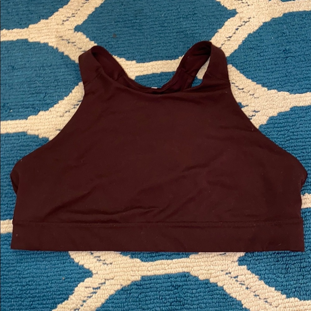 Old Navy Maroon High Neck Sports Bra